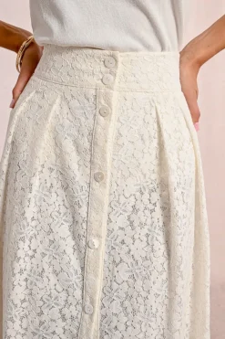 Longue jupe boutonnée