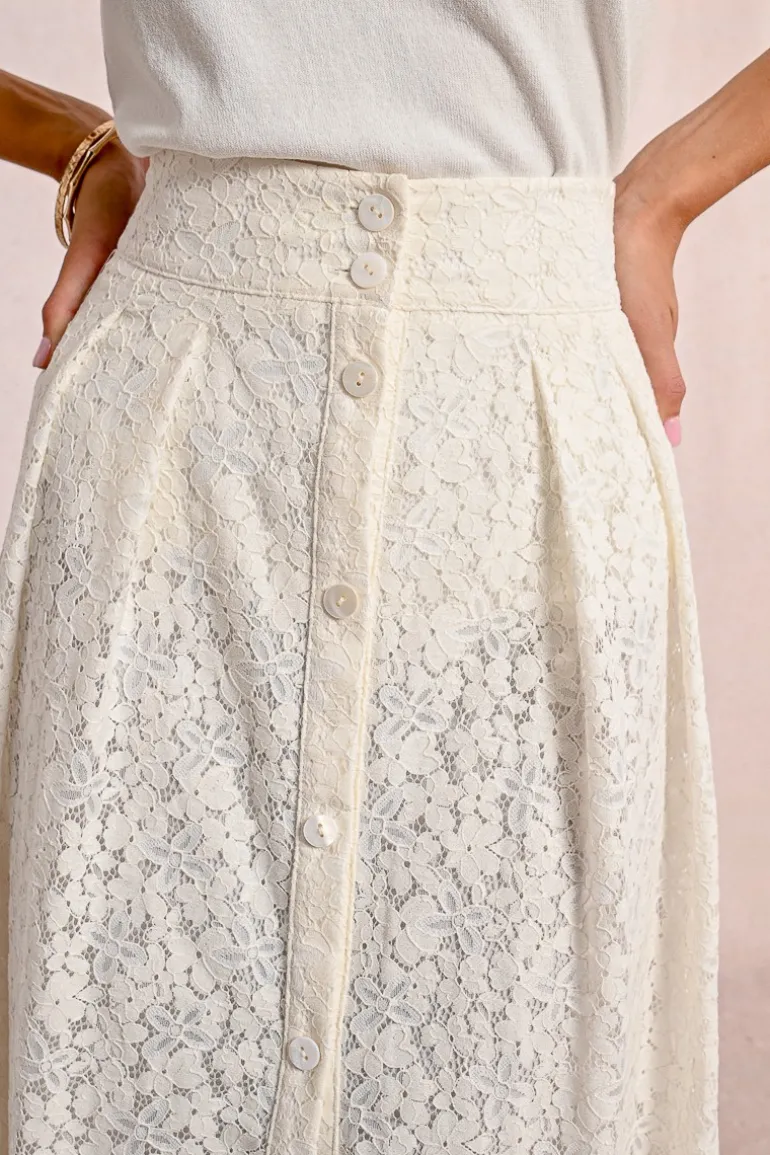 Longue jupe boutonnée