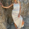 Longue jupe en crochet