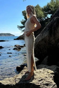 Longue jupe en crochet