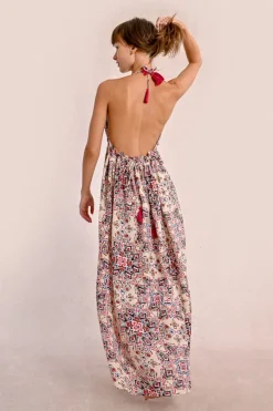 Longue robe à imprimé ethnique