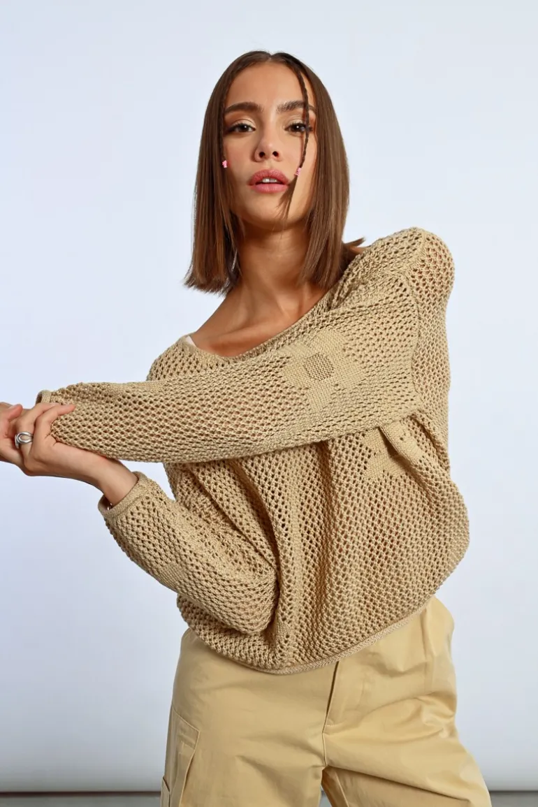 Maille en crochet fleurs