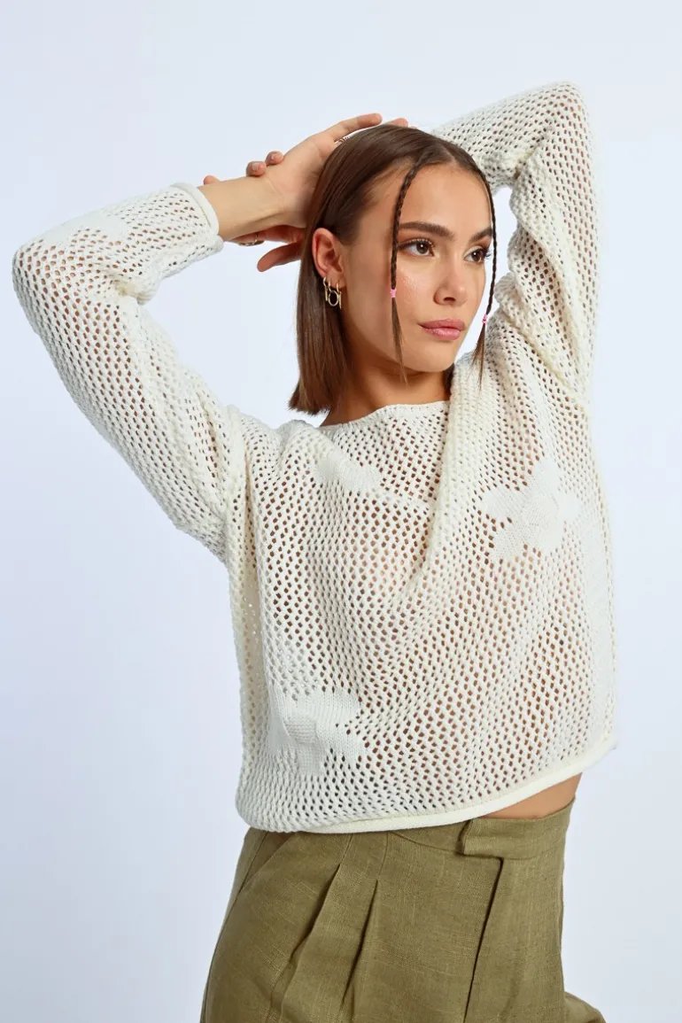 Maille en crochet fleurs