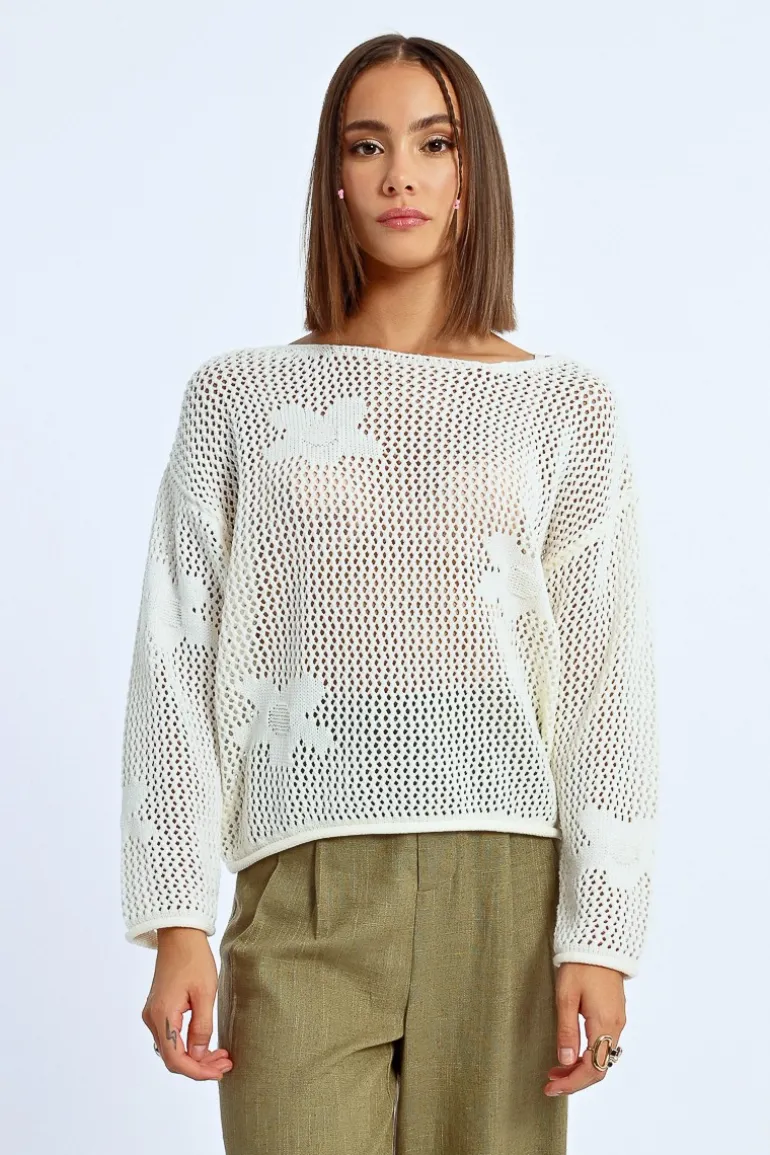 Maille en crochet fleurs