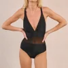 Maillot de bain 1 pièce en bi-matière
