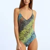 Maillot de bain une pièce, imprimé léopard