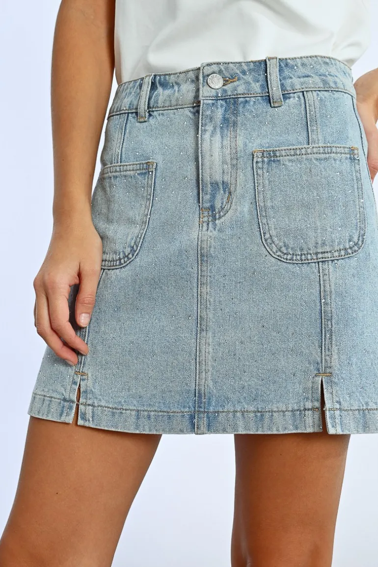 Mini-jupe en denim