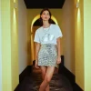 Mini-jupe sequins