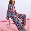 Pantalon à pinces imprimé