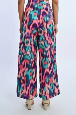 Pantalon à pinces imprimé