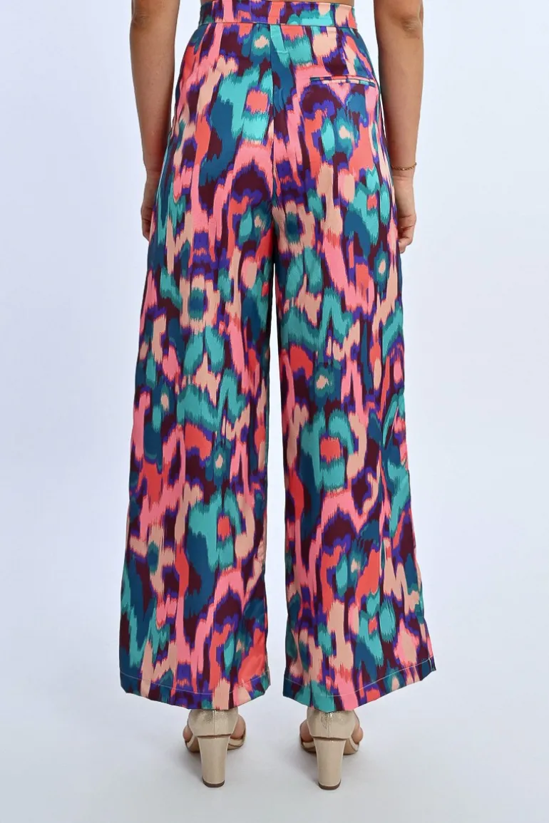 Pantalon à pinces imprimé