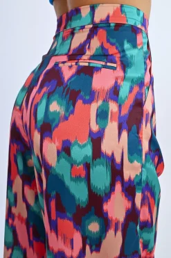 Pantalon à pinces imprimé