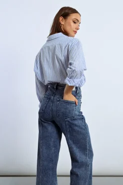 Pantalon droit à franges