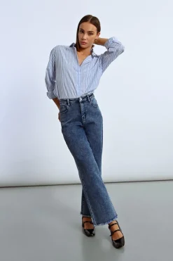 Pantalon droit à franges