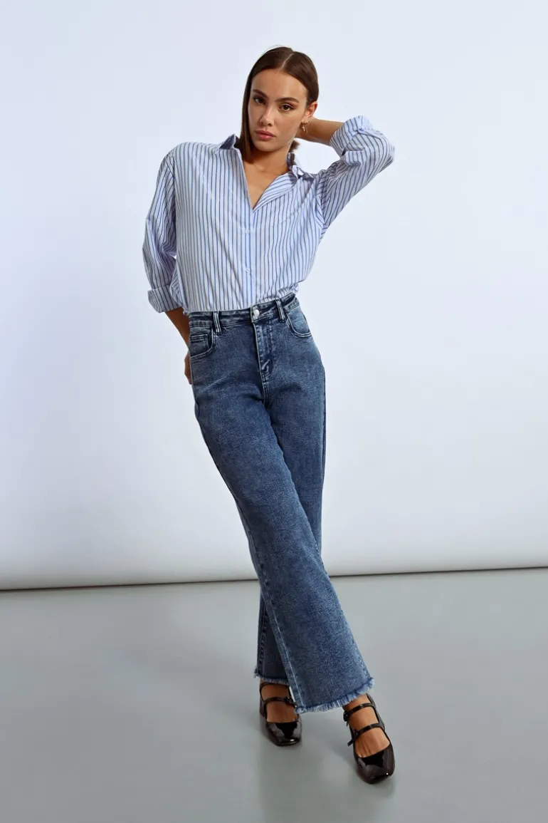 Pantalon droit à franges