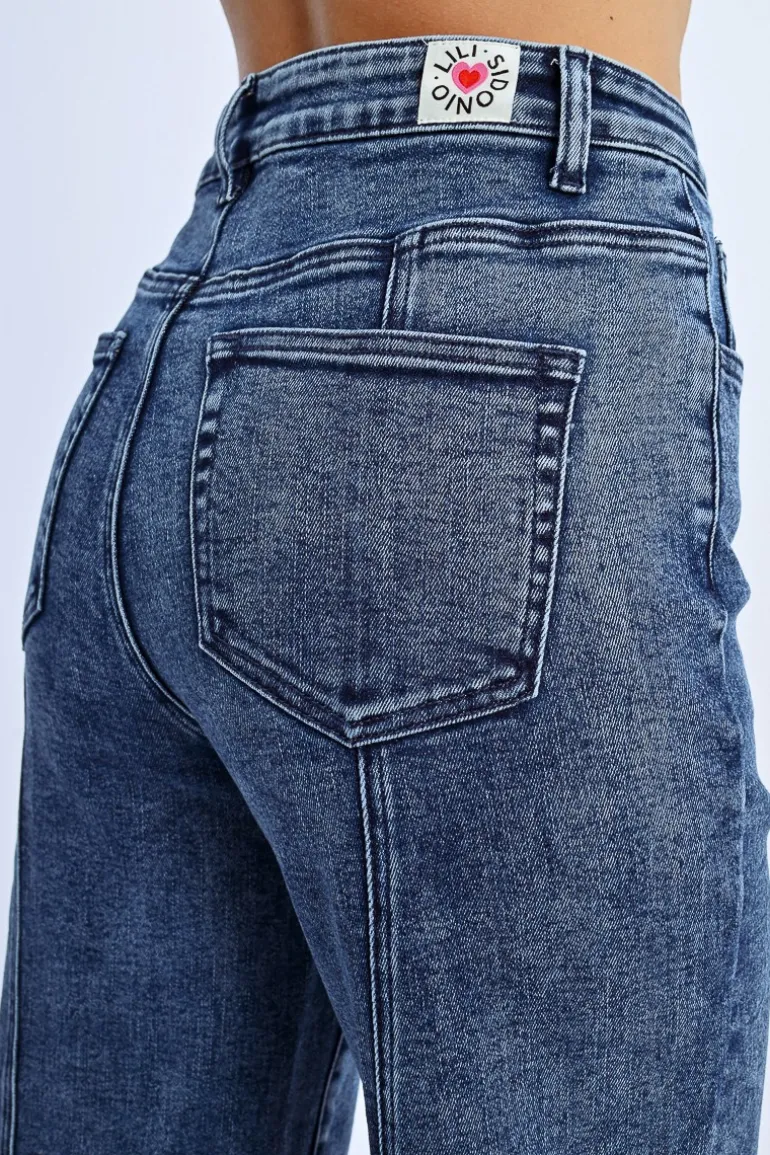 Pantalon droit à franges