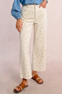 Pantalon droit à motif