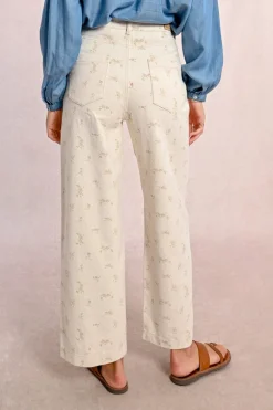 Pantalon droit à motif