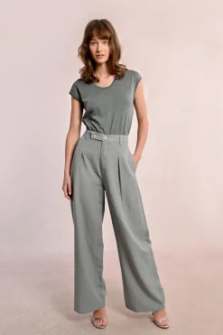 Pantalon droit à pinces