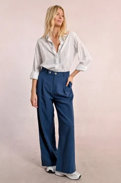 Pantalon droit à pinces