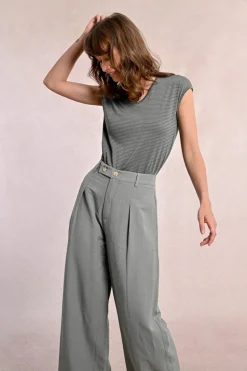 Pantalon droit à pinces