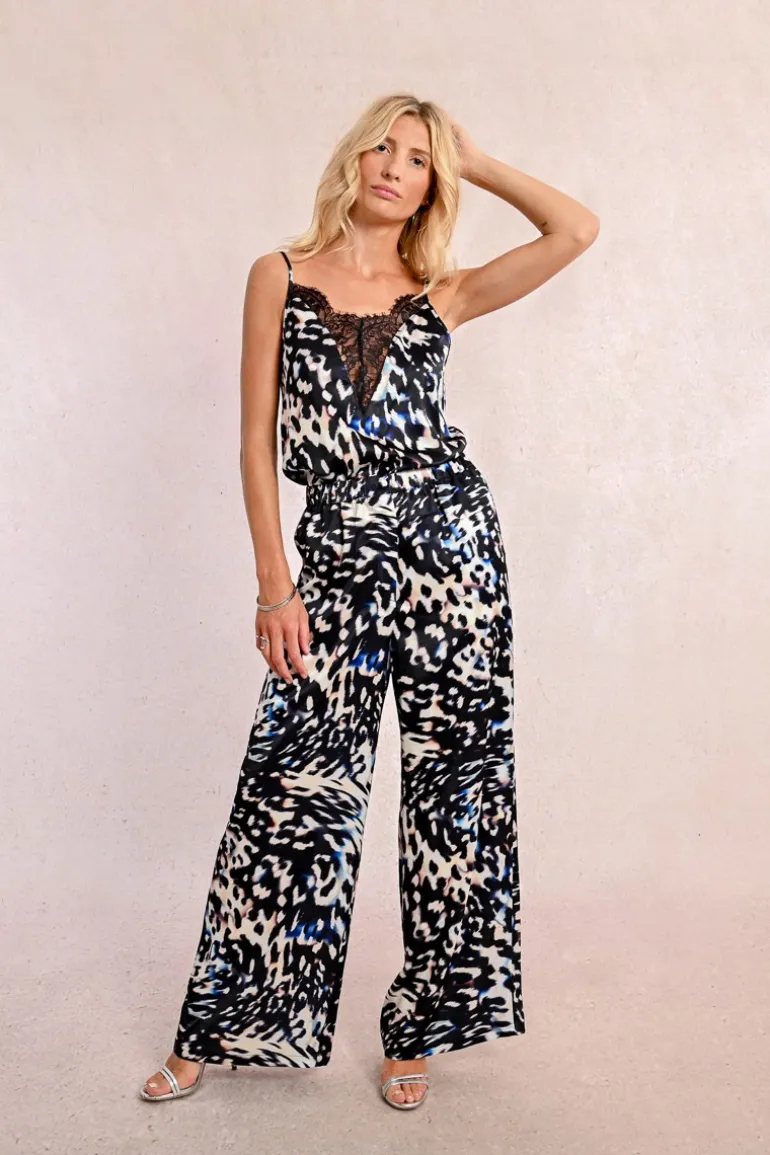 Pantalon droit et large à imprimé