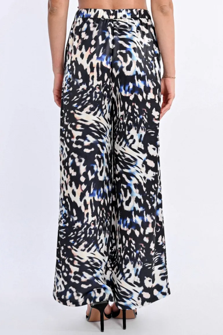 Pantalon droit et large à imprimé
