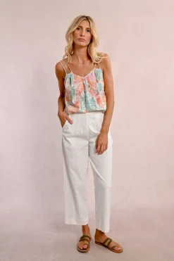 Pantalon droit, taille haute