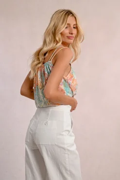 Pantalon droit, taille haute
