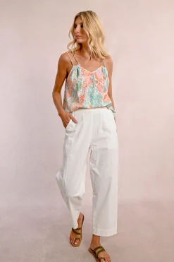 Pantalon droit, taille haute
