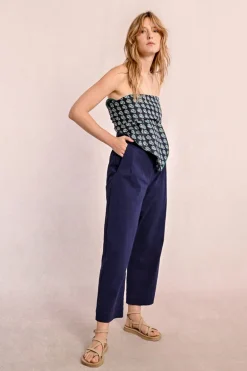 Pantalon droit, taille haute