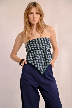 Pantalon droit, taille haute
