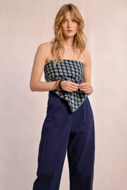 Pantalon droit, taille haute