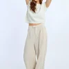 Pantalon en lin à pinces
