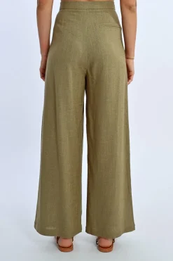 Pantalon en lin à pinces