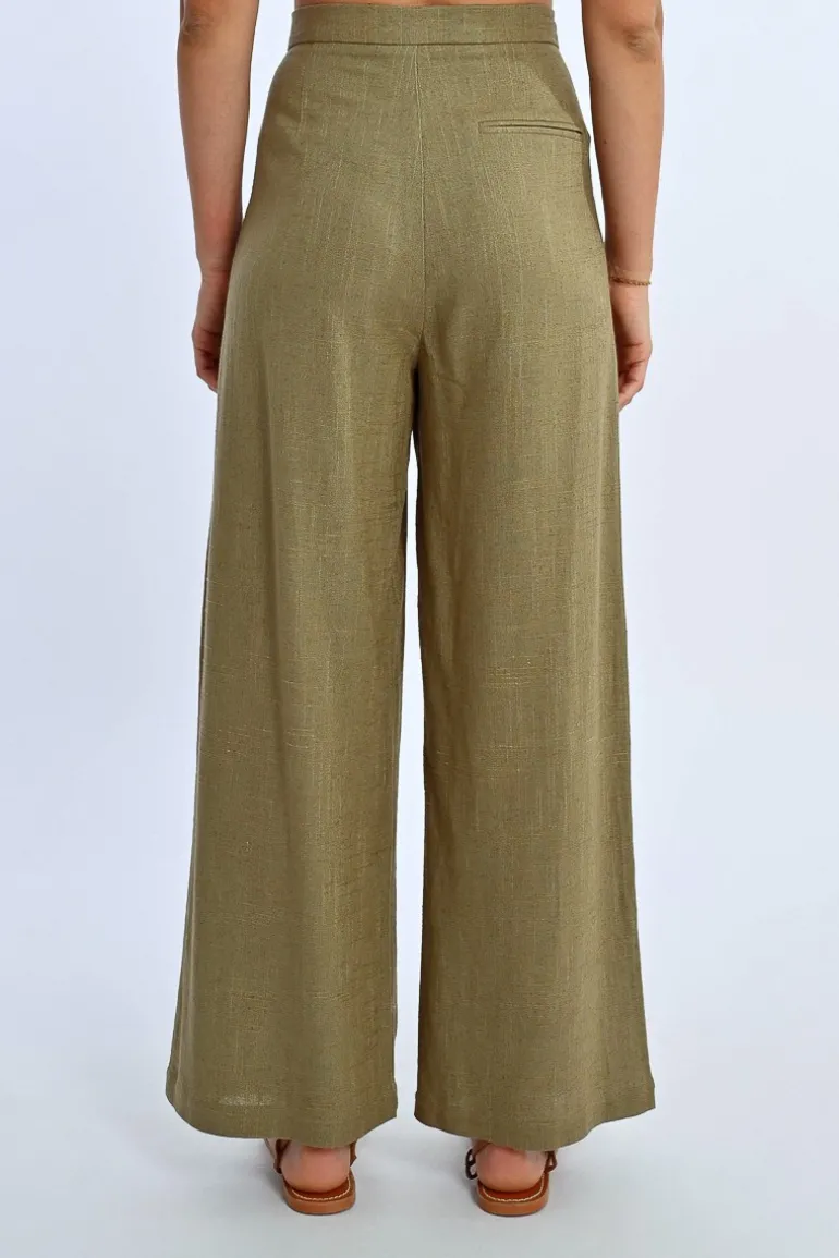 Pantalon en lin à pinces