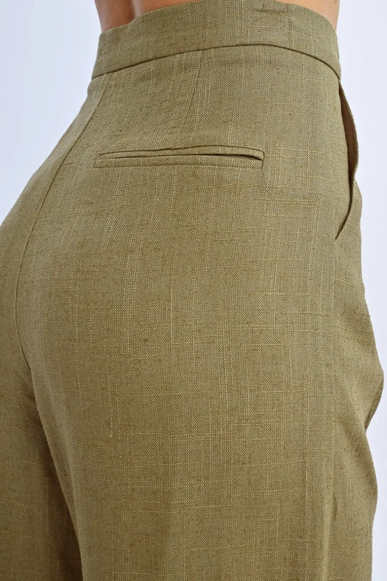 Pantalon en lin à pinces