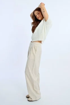 Pantalon en lin à pinces