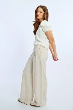 Pantalon en lin à pinces