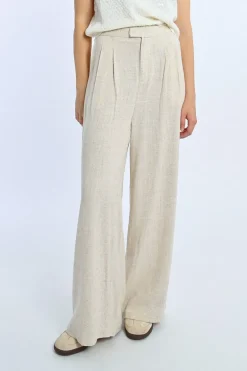 Pantalon en lin à pinces