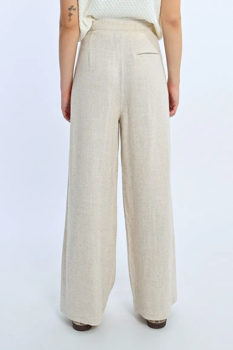 Pantalon en lin à pinces