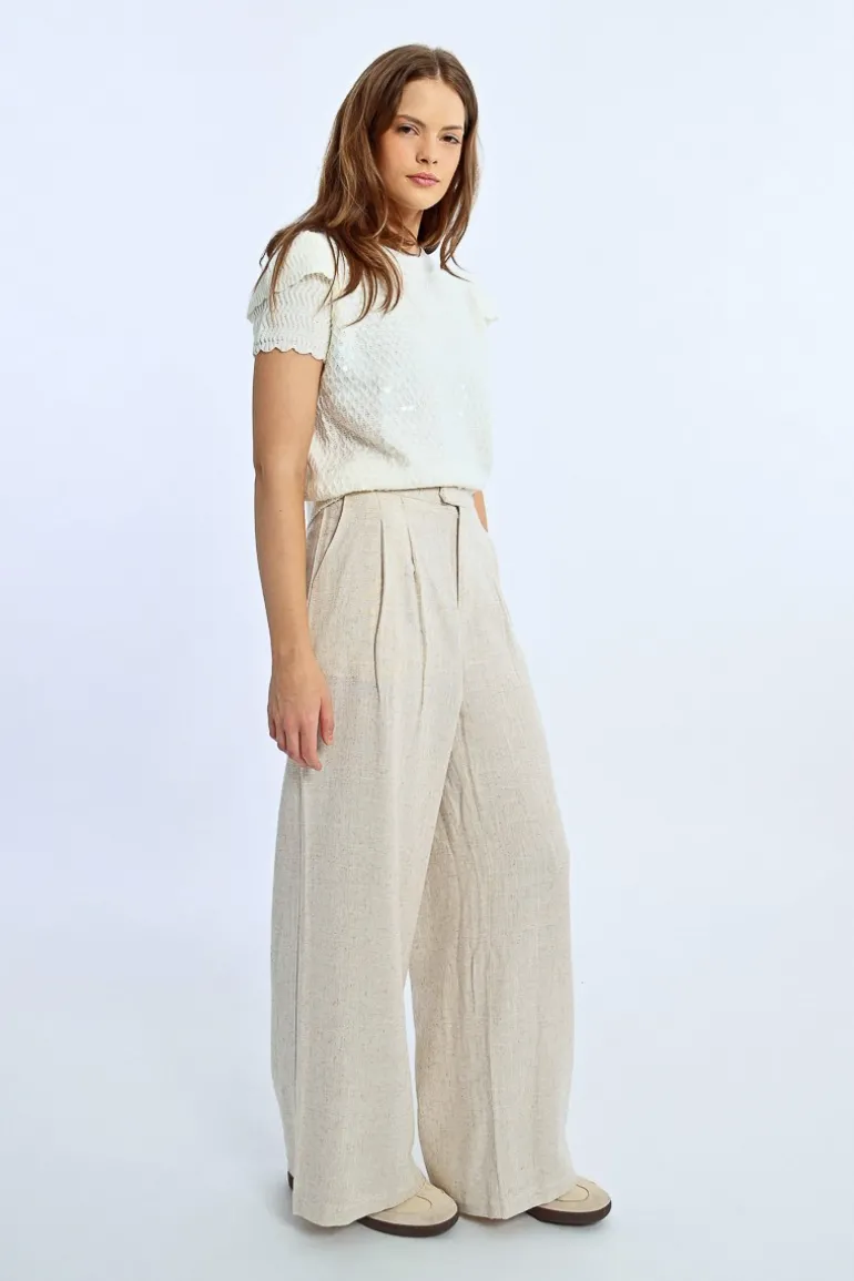 Pantalon en lin à pinces
