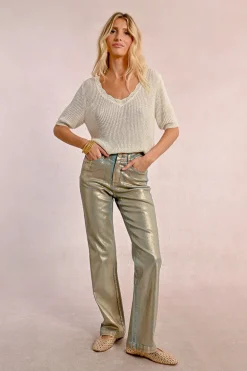 Pantalon enduit