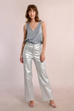 Pantalon enduit