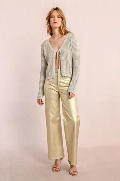 Pantalon enduit