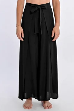 Pantalon fluide, ceinture à nouer