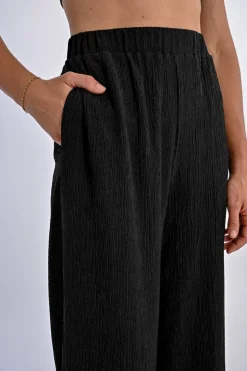 Pantalon fluide en semi-transparence
