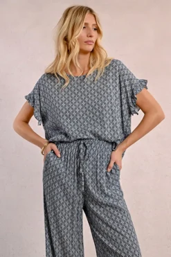 Pantalon fluide imprimé