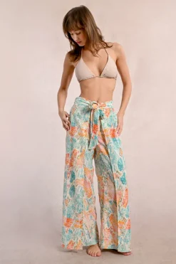 Pantalon fluide, imprimé animalier