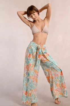 Pantalon fluide, imprimé animalier
